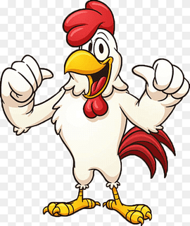 Rooster Cartoon Chicken, chicken, food, animals, hand png thumbnail