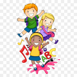 two girls and one boy, Early childhood education graphy Game Illustration, student, child, people, toddler png thumbnail