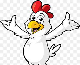 Rooster Chicken as food Cartoon, chicken, white, animals, galliformes png thumbnail