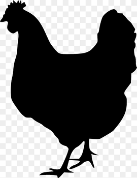 Chicken Rooster Silhouette, hen chicken, animals, galliformes, monochrome png thumbnail
