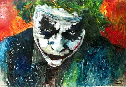 Wall Art - Painting - Joker - Heath Ledger by Marcelo Neira
