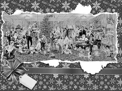 Wall Art - Painting - Christmas Party Puzzle by Tim Joyner