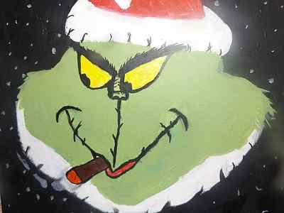 Wall Art - Painting - The Grinch by Rob Tudor