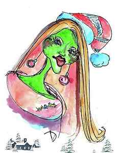 Wall Art - Painting - Not quite The Grinch by Debora Lewis
