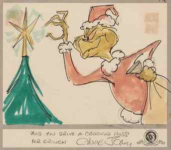 Wall Art - Painting - ANIMATION ART Group of four Chuck Jones storyboards from How the Grinch Stole Christmas by Artistic Rifki