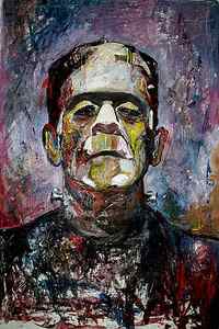 Wall Art - Painting - Boris Karloff Frankenstein Monster by Marcelo Neira