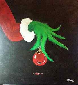 Wall Art - Painting - The Grinch by Joan Grega