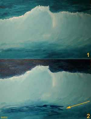 Sea painting demonstration