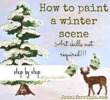 How to paint a winter scene step by step