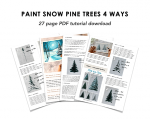 how to paint snowy pine trees with acrylic