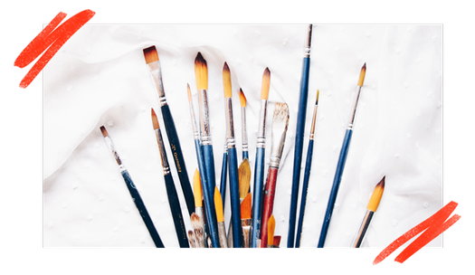 Basic Acrylic Painting Supplies - Brushes