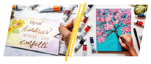 Basic Acrylic Painting Supplies - Paper & Canvas