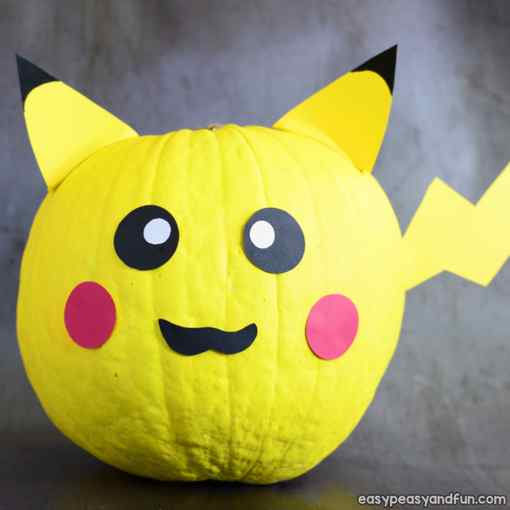 Pikachu Pumpkin Painting Idea