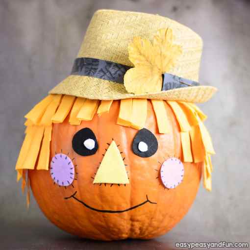 Scarecrow Pumpkin Painting Idea