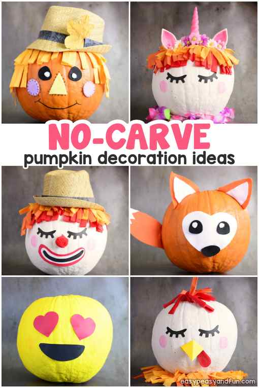 No Carve Pumpkin Decoration Ideas for Kids