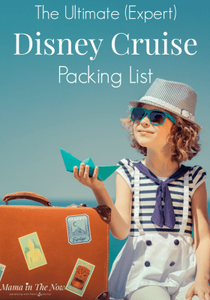 The ultimate (expert) Disney Cruise packing list, from a veteran Disney-cruiser and mother of four boys. Don't leave home without these all too important items that you probably haven't thought to pack! #Disney #DisneyCruise #DisneyCruisePackingList #CruisePackingList #PackingList #DisneyCruiseTips #mamainthenow