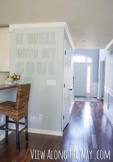 Use canvas letters to decorate an awkward wall space! (And come read this amazing story!)