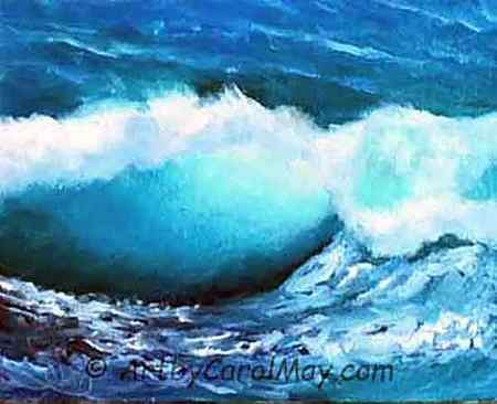Painting seascapes takes practice Art by Carol May