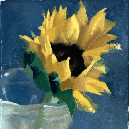 how to paint sunflower in completion