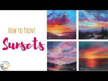 How to Paint Sunsets Acrylic Painting Tutorial
