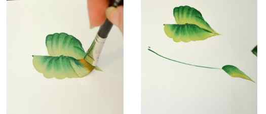 How to paint leaves