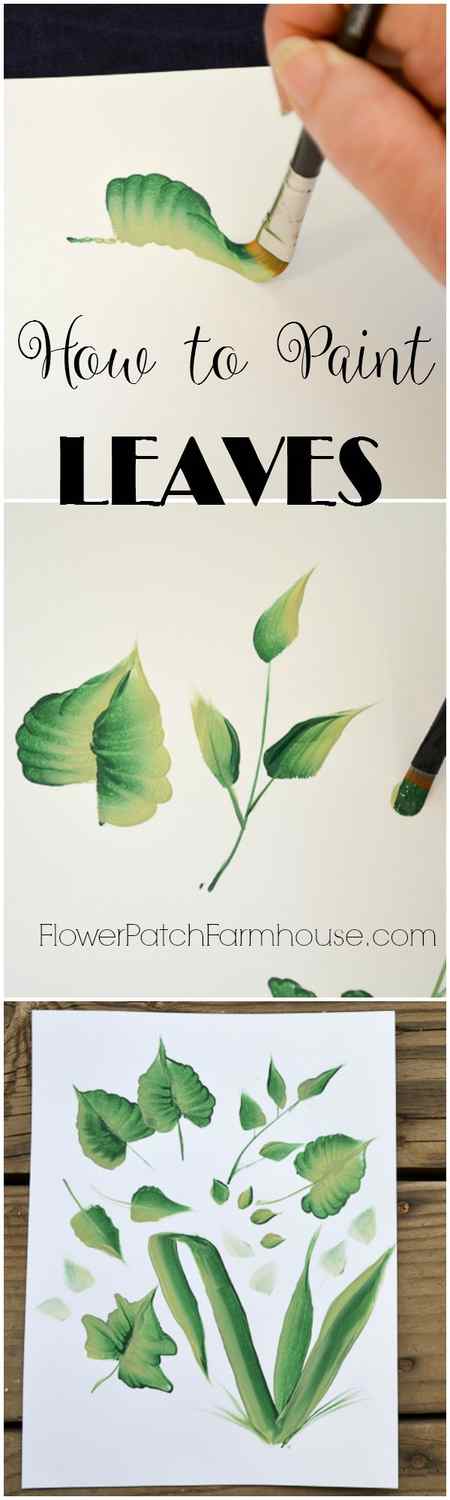 How to Paint leaves, one easy stroke at a time. 