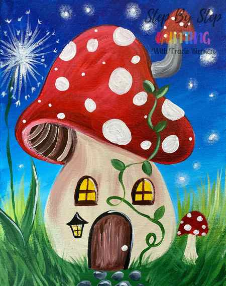 Mushroom House Painting Tutorial