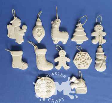 Christmas Ornaments Plaster Only