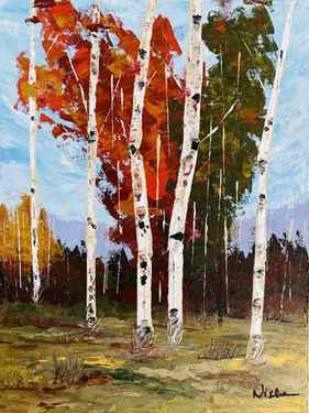 Fall Color Aspens - Rusty Red and Green thumb
