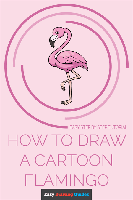 How to Draw a Cartoon Flamingo Pinterest Image