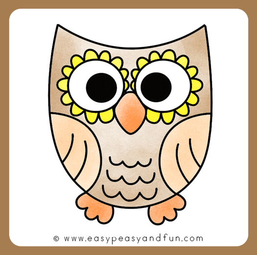 Color the owl drawing