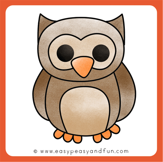 Color your owl drawing