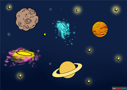 How to Draw Space and Planets Featured Image