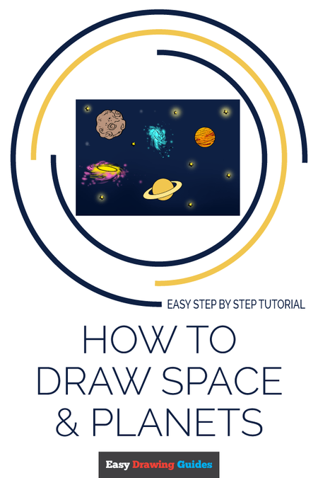 How to Draw Space and Planets Pinterest Image