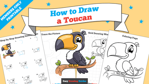 Printables thumbnail: How to draw a Toucan