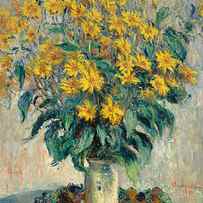 Jerusalem Artichoke Flowers by Monet by Claude Monet