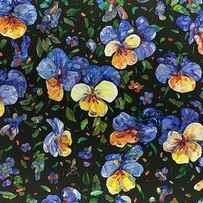 Floral Interpretation - Pansies by James W Johnson