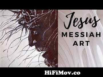 View Full Screen: how to paint jesus christ step by step jesus messiah acrylic painting in black and white.jpg