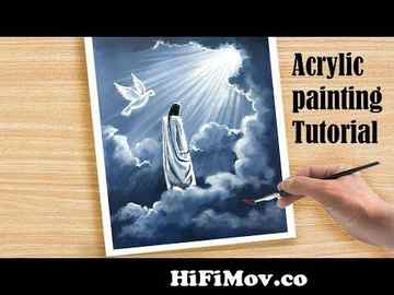 View Full Screen: resurrection of christ acrylic painting 124 step by step 124 easter special.jpg