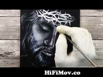 View Full Screen: how to draw jesus christ 124 easy acrylic painting step by step tutorial for beginners.jpg