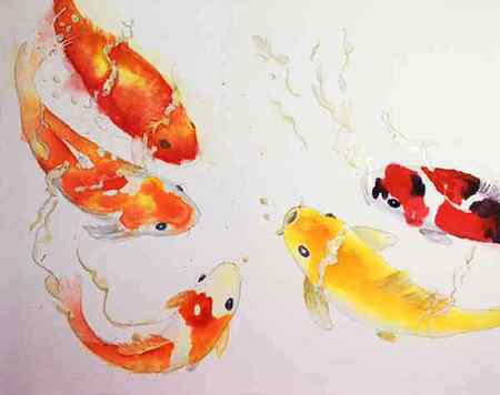 Painting-watercolor-koi-fish-5