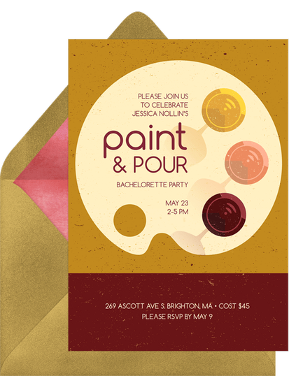 Paint party ideas: Paint & Pour Invitation