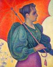 Woman with a Parasol, Paul Signac, 1893, oil on canvas, The Print Collector / Alamy Stock Photo