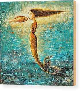 Beautiful Mermaid Wood Prints