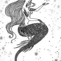 Beautiful Mermaid With Star by Anastasia Mazeina