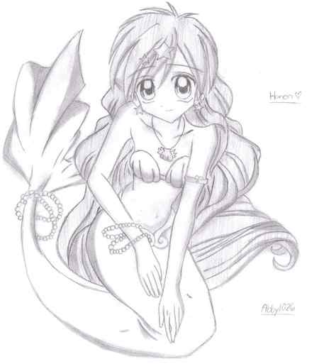 Mermaid Girl Drawing Art