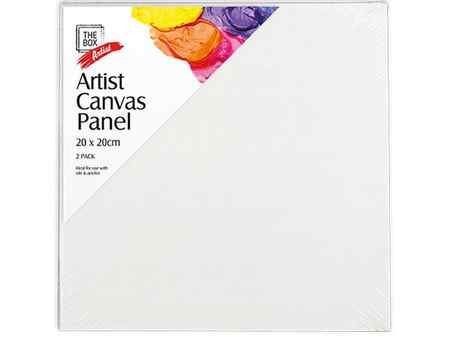 2pk Artist Canvas Panel Board, 20cm x 20cm