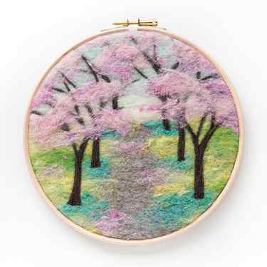 Painting with Wool Needle Felting Kit - Cherry Blossoms - 676753026132