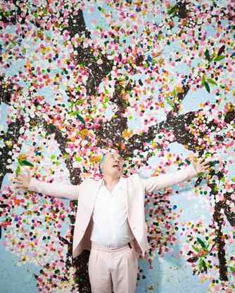 ‘They’re an assault on the senses’: Hirst with his blossoms.
