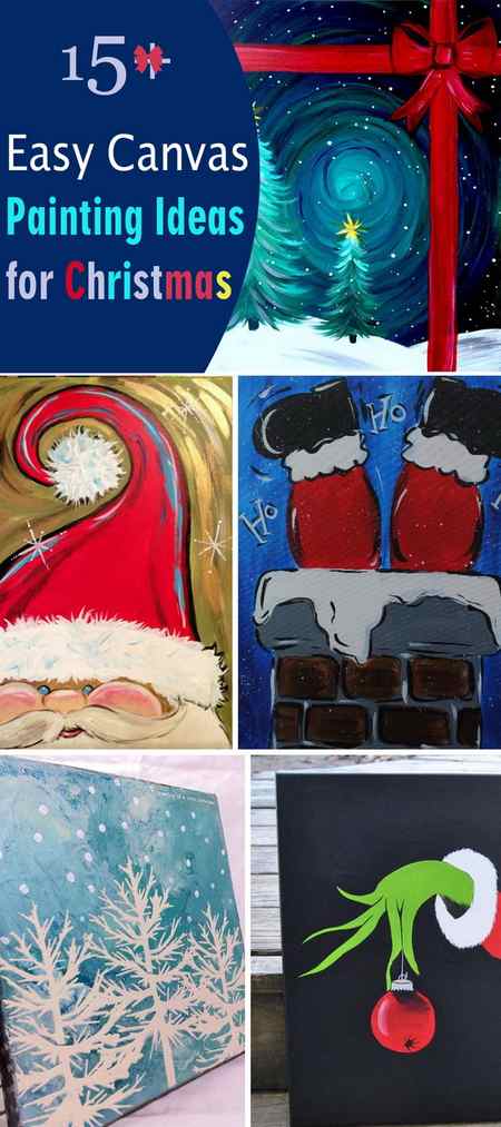 1 canvas paintings for christmas